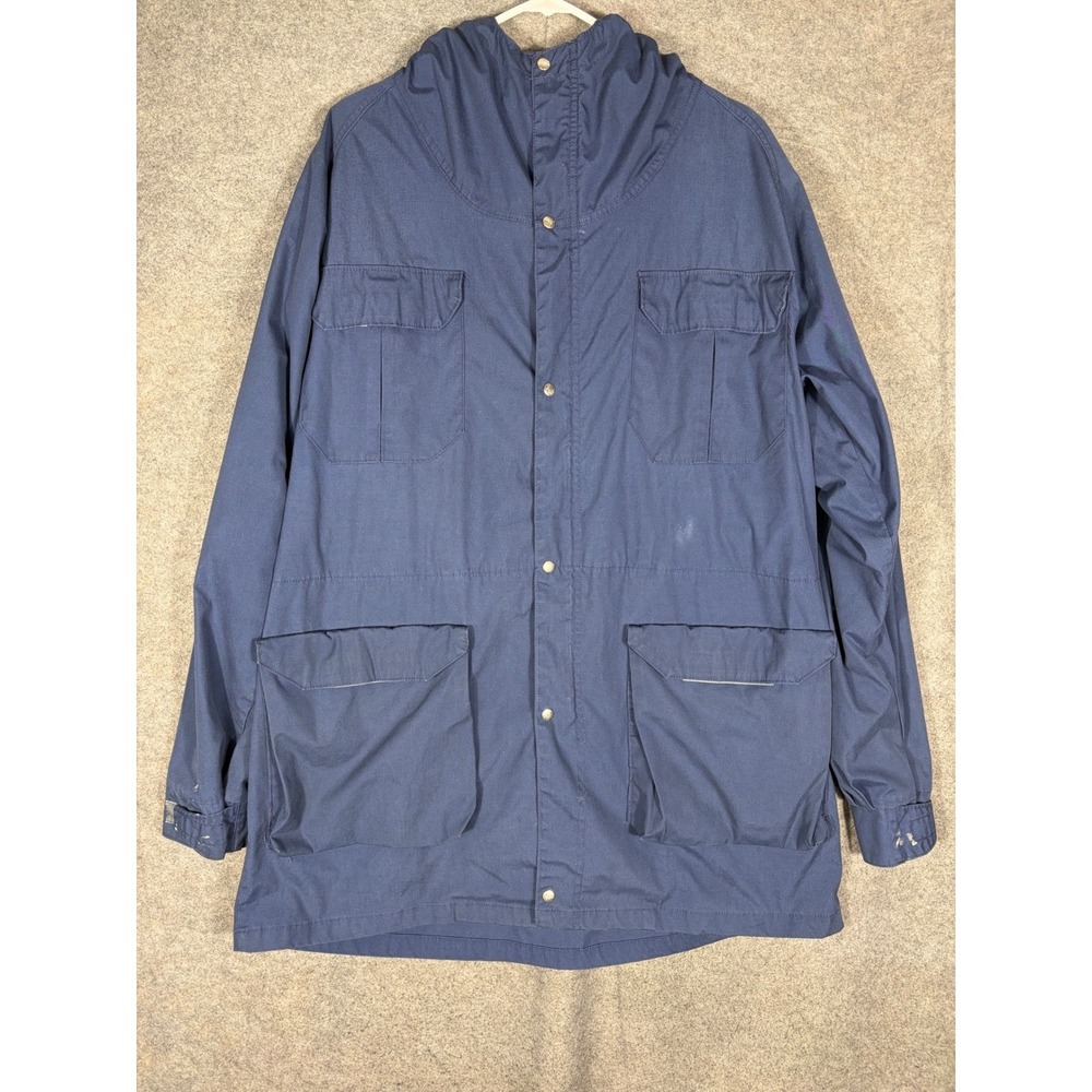 Vintage Alpine Designs Mens Blue Mountain Parka Hooded Jacket Boulder CO Large